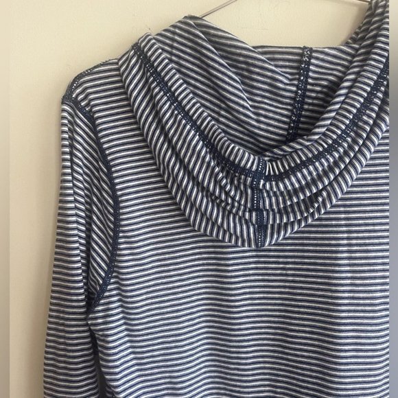 Ralph Lauren Denim & Supply Blue and White Striped Pullover Hoodie - Picture 6 of 9